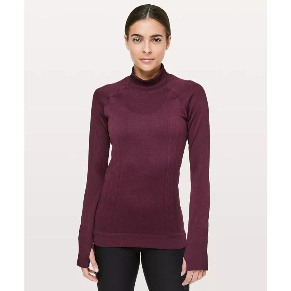 Lululemon Women'sâ Rest Less Mock Neck Long Sleeve Top